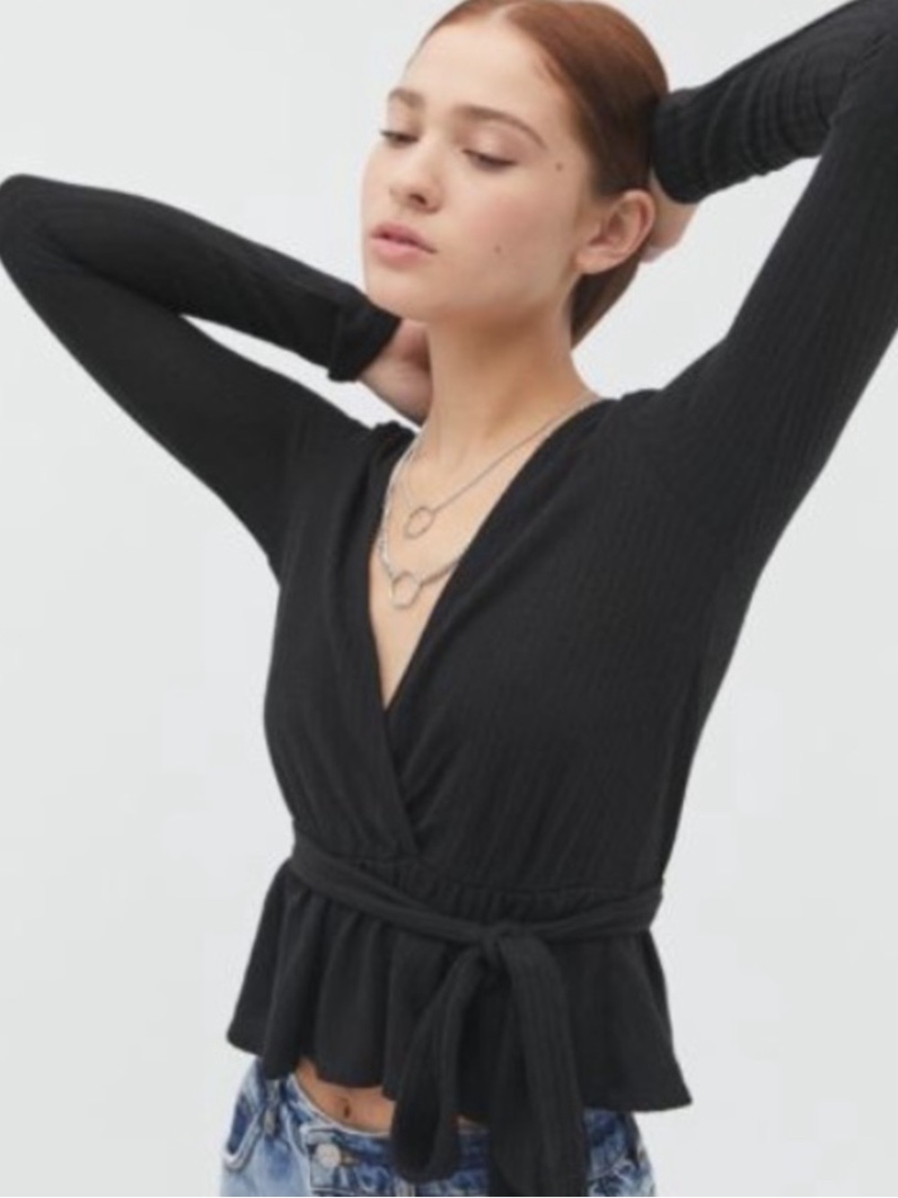 Urban outfitters Nina Cozy Surplice Wrap Top NWT